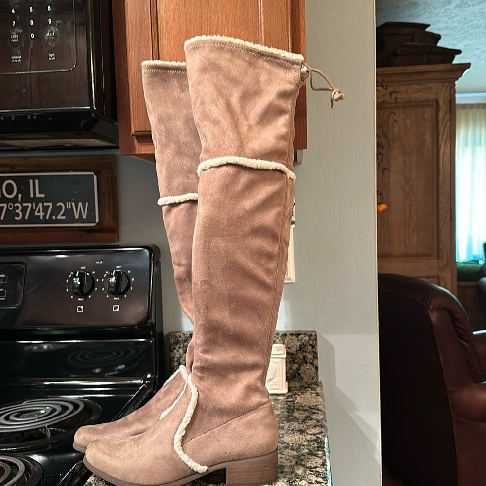 Charles by David New tall, faux suede fashion/winter thigh, high boots
